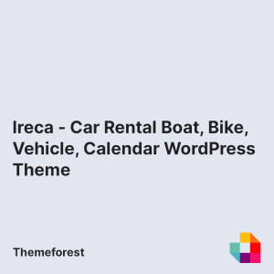 Ireca - Car Rental Boat, Bike, Vehicle, Calendar WordPress Theme