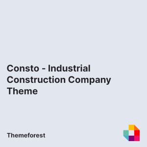 Consto - Industrial Construction Company Theme