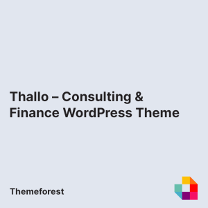 Thallo – Consulting & Finance WordPress Theme