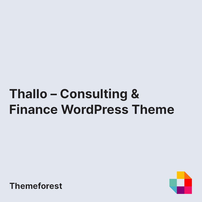 Thallo – Consulting & Finance WordPress Theme