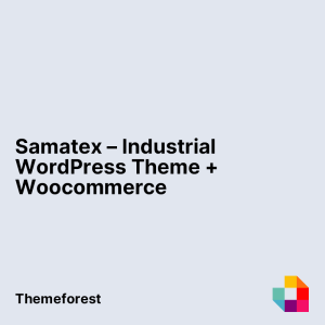 Samatex - Industrial WordPress Theme + Woocommerce