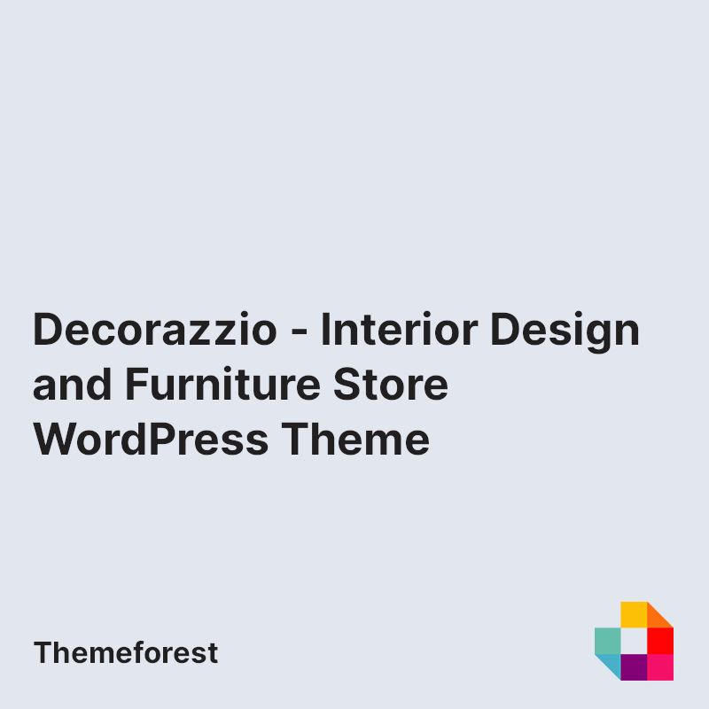 Decorazzio - Interior Design and Furniture Store WordPress Theme