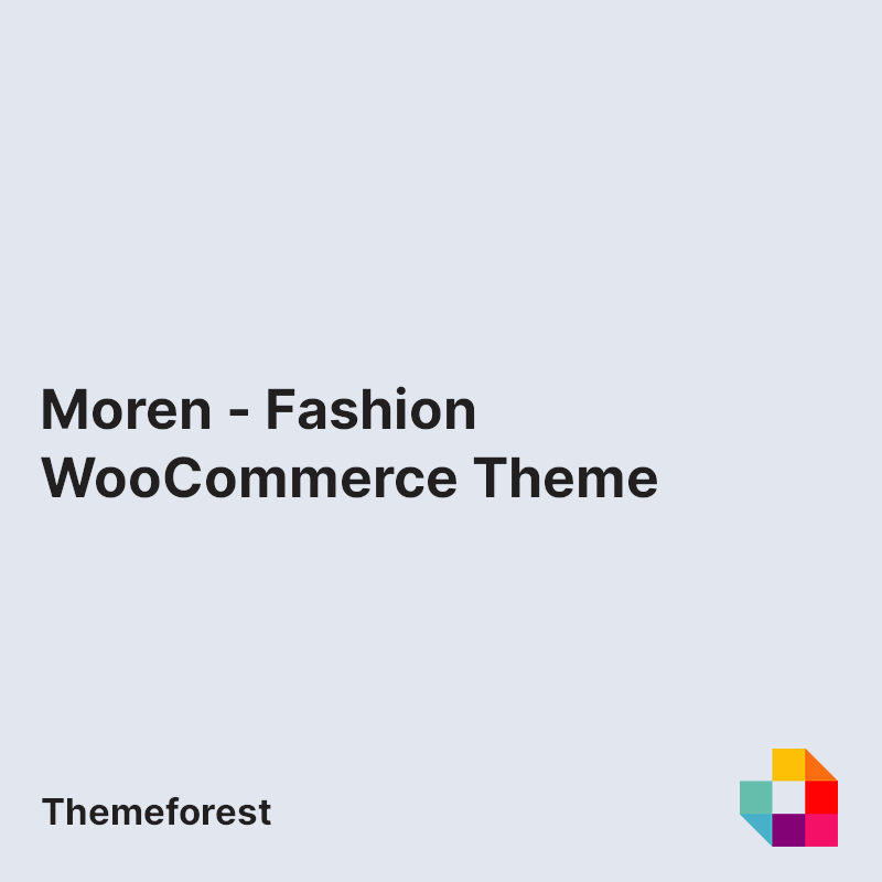 Moren - Fashion WooCommerce Theme