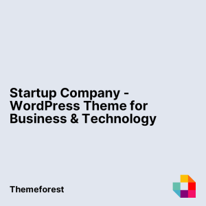 Startup Company - WordPress Theme for Business & Technology