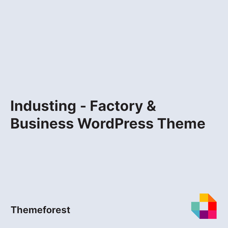 Industing - Factory & Business WordPress Theme