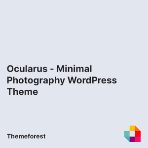 Ocularus - Minimal Photography WordPress Theme