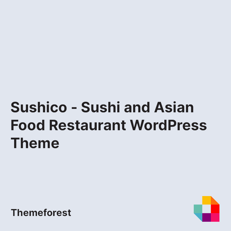 Sushico - Sushi and Asian Food Restaurant WordPress Theme