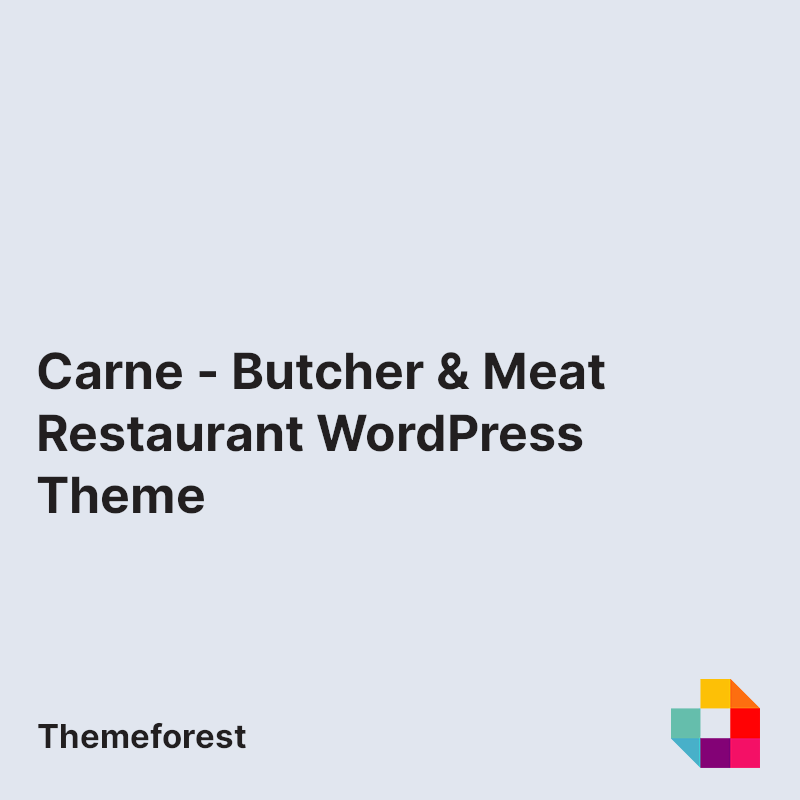 Carne - Butcher & Meat Restaurant WordPress Theme