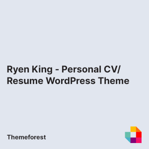 Ryen King - Personal CV/Resume WordPress Theme