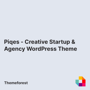 Piqes - Creative Startup & Agency WordPress Theme