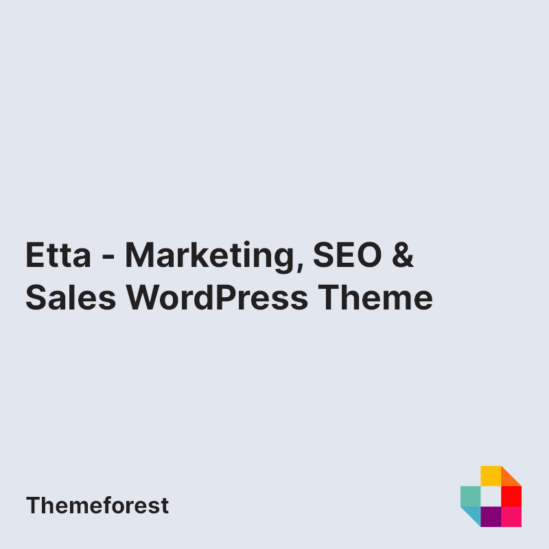 Etta - Marketing, SEO & Sales WordPress Theme