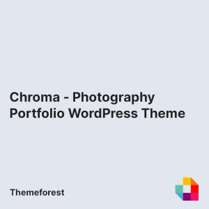 Chroma - Photography Portfolio WordPress Theme