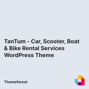TanTum - Car, Scooter, Boat & Bike Rental Services WordPress Theme