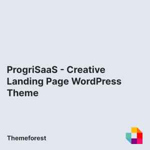 ProgriSaaS - Creative Landing Page WordPress Theme