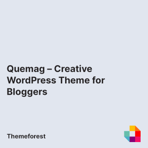 Quemag – Creative WordPress Theme for Bloggers