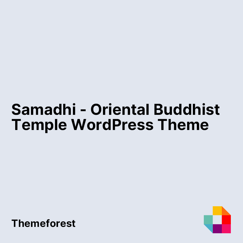 Samadhi - Oriental Buddhist Temple WordPress Theme
