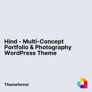 Hind - Multi-Concept Portfolio & Photography WordPress Theme