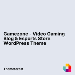 Gamezone - Video Gaming Blog & Esports Store WordPress Theme