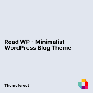 Read WP - Minimalist WordPress Blog Theme