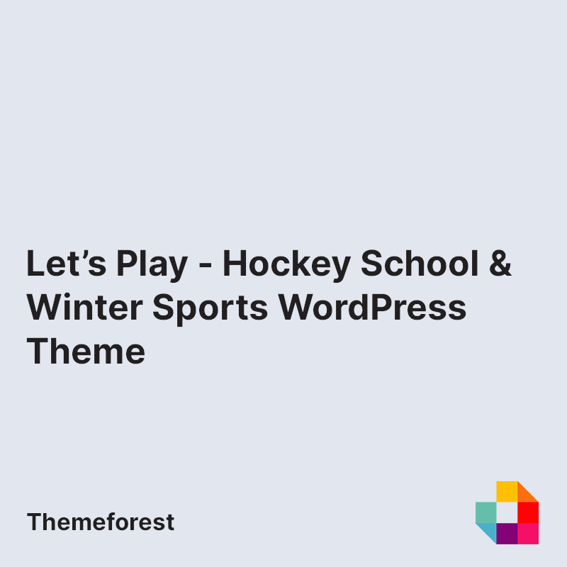 Let's Play - Hockey School & Winter Sports WordPress Theme