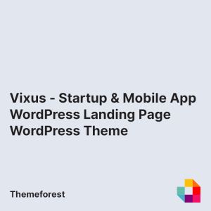 Vixus - Startup & Mobile App WordPress Landing Page WordPress Theme
