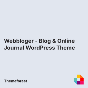 Webbloger - Blog & Online Journal WordPress Theme