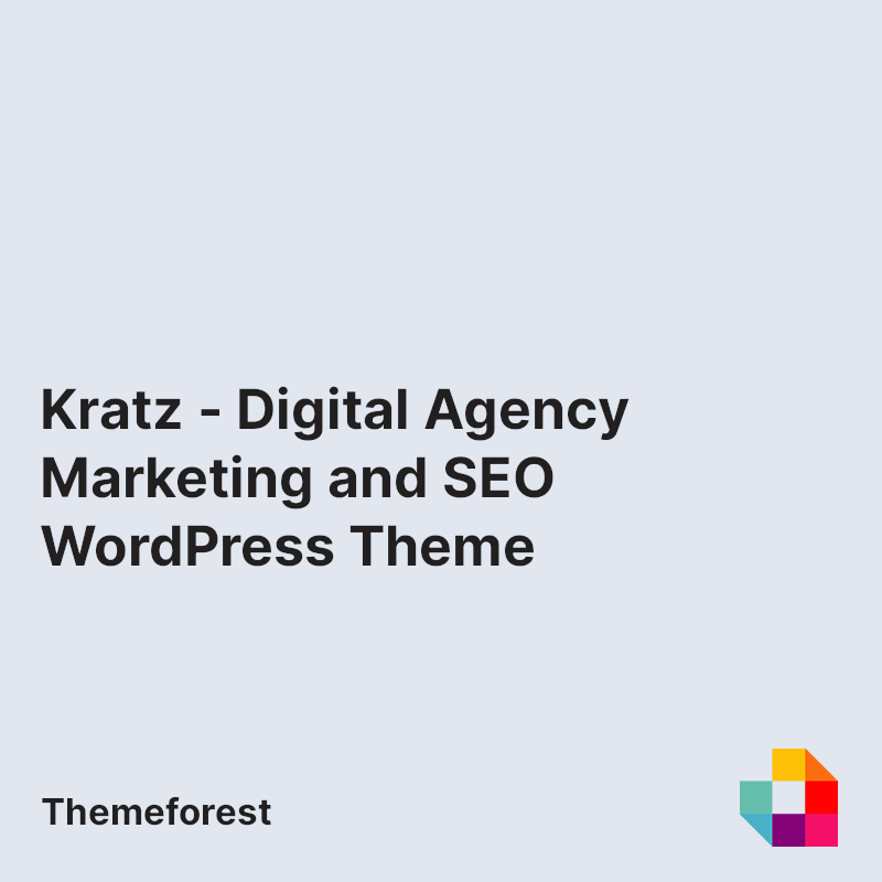 Kratz - Digital Agency Marketing and SEO WordPress Theme