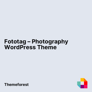 Fototag – Photography WordPress Theme