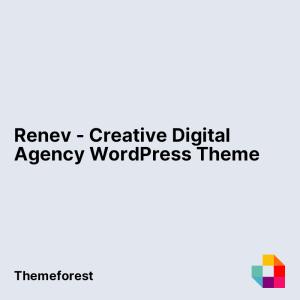 Renev - Creative Digital Agency WordPress Theme