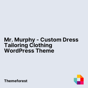 Mr. Murphy - Custom Dress Tailoring Clothing WordPress Theme