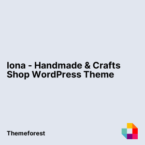 Iona - Handmade & Crafts Shop WordPress Theme