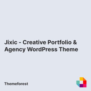 Jixic - Creative Portfolio & Agency WordPress Theme