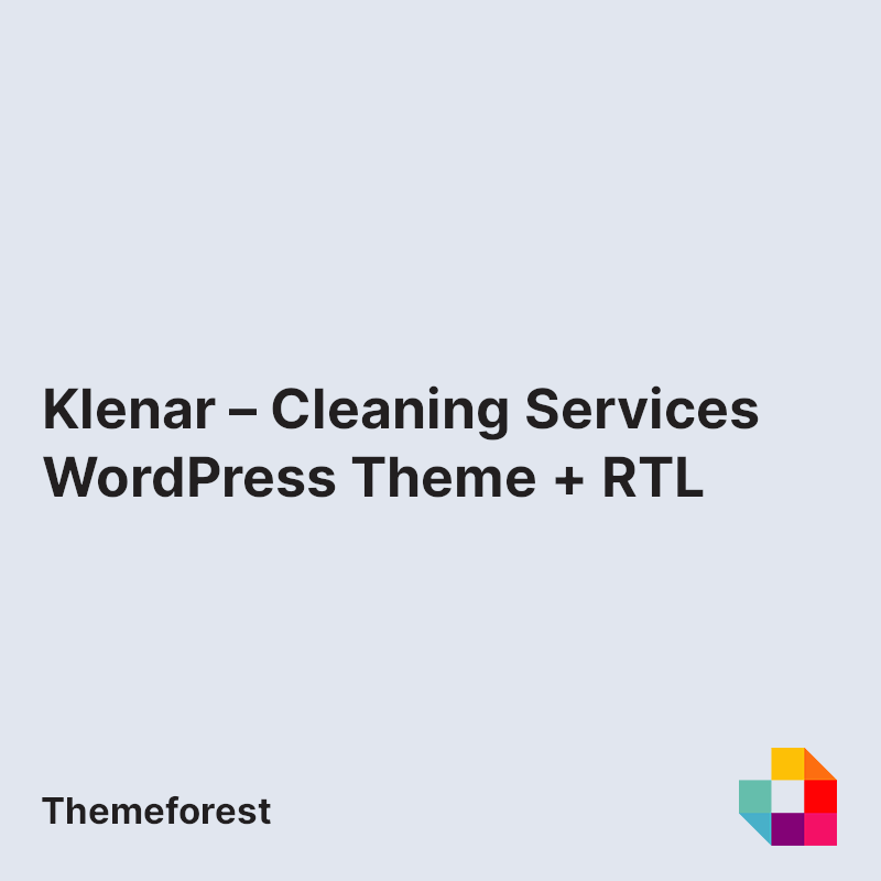 Klenar – Cleaning Services WordPress Theme + RTL