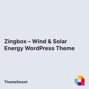 Zingbox – Wind & Solar Energy WordPress Theme