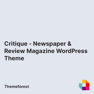 Critique - Newspaper & Review Magazine WordPress Theme
