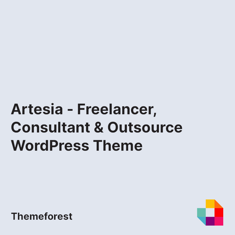 Artesia - Freelancer, Consultant & Outsource WordPress Theme