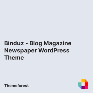 Binduz - Blog Magazine Newspaper WordPress Theme