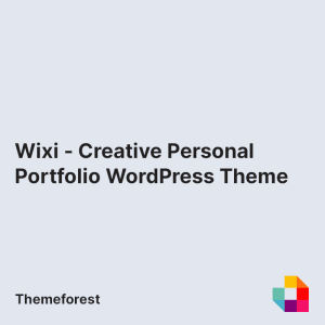 Wixi - Creative Personal Portfolio WordPress Theme