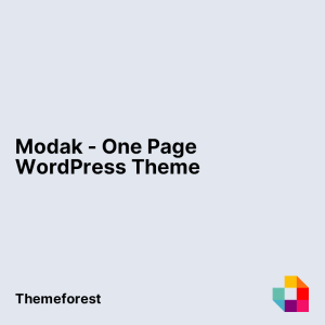Modak - One Page WordPress Theme