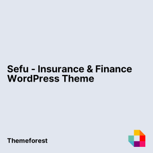 Sefu - Insurance & Finance WordPress Theme