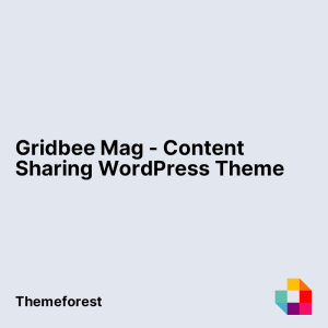 Gridbee Mag - Content Sharing WordPress Theme
