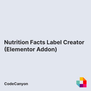 Nutrition Facts Label Creator (Elementor Addon)