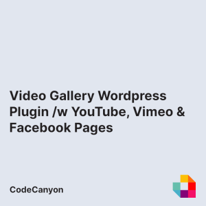 Video Gallery Wordpress Plugin /w YouTube, Vimeo & Facebook Pages