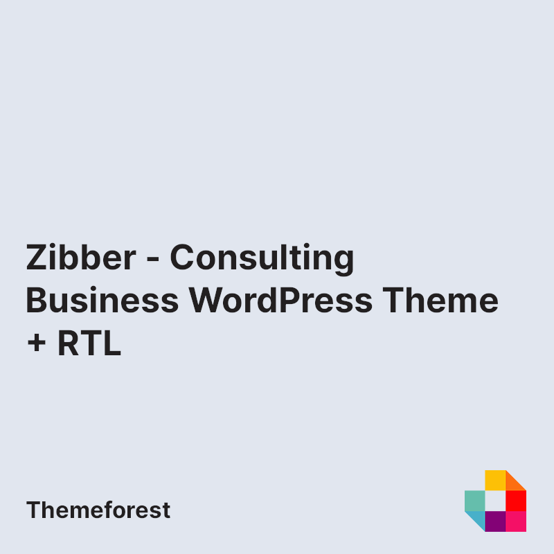 Zibber - Consulting Business WordPress Theme + RTL
