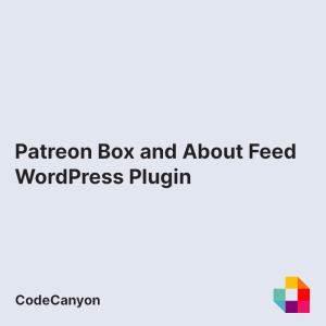 Patreon Box and About Feed WordPress Plugin