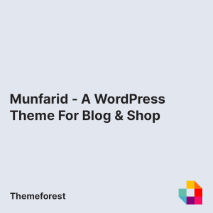 Munfarid - A WordPress Theme For Blog & Shop