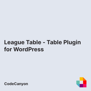 League Table - Table Plugin for WordPress