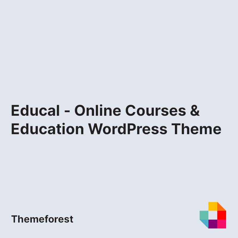 Educal - Online Courses & Education WordPress Theme