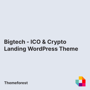 Bigtech - ICO & Crypto Landing WordPress Theme
