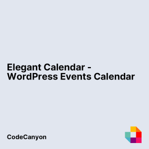 Elegant Calendar - WordPress Events Calendar